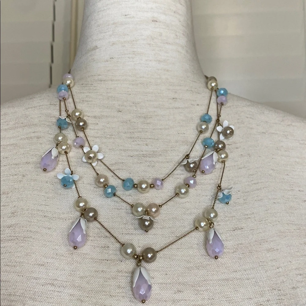 Multi-Layered Pearl and Bead Necklace